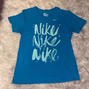 Nike blue short sleeve shirt